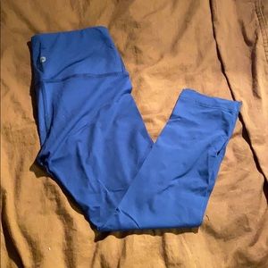 BLUE 90 DEGREE CROPPED LEGGINGS
